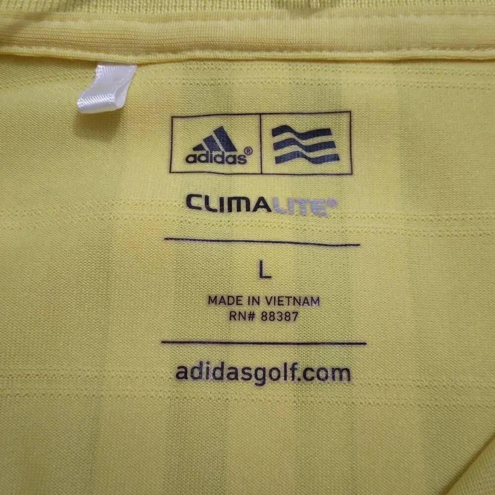 ADIDAS | Climalite Men's Golf Shirt Yellow | Size L
